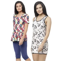 N-Gal Multicolor Printed Swimsuit (Pack Of 2)-picture-19