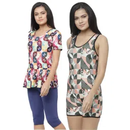 N-Gal Multicolor Printed Swimsuit (Pack Of 2)-picture-35