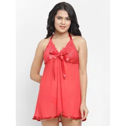 N-Gal Red Halter Neck Baby Doll-picture-20