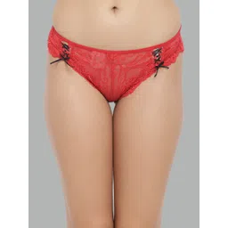 N-Gal Women Floral Self Design Sheer Anti-Odour Lace Bikini Brief-picture-12