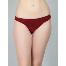 N-Gal Women Maroon Red Solid Bikini Briefs-picture-37