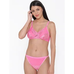 N-Gal Women Pink Laced Lingerie Set NTDLS12-picture-14