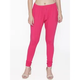 N-Gal Women Pink Solid Churidar Leggings-picture-19
