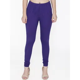 N-Gal Women Purple Solid Leggings-picture-13