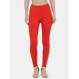 N-Gal Women Red Solid Ankle Length Leggings-picture-36