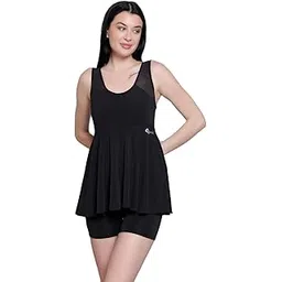 N-Gal Women Frock Style with Inner Short Padded One Piece Swimming Costume|Swimsuit for Women-picture-15