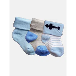 N2S NEXT2SKIN Infant Kids Pack Of 3 Cotton Ankle Length Socks-picture-11