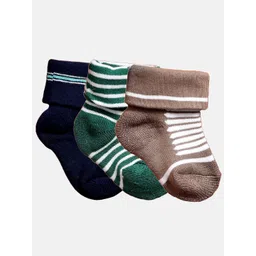 N2S NEXT2SKIN Infant Kids Pack Of 3 Patterned Ankle Length Cotton Socks-picture-17