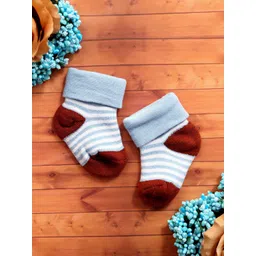 N2S NEXT2SKIN Infant Kids Pack Of 3 Striped  Cotton Ankle-Length Socks-picture-19