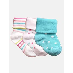 N2S NEXT2SKIN Infants Pack Of 3 Patterned Cotton Ankle Length Socks-picture-37
