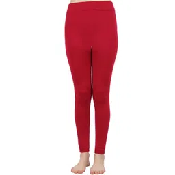 N2S NEXT2SKIN Women Red Fleece Solid Thermal Bottoms-picture-35