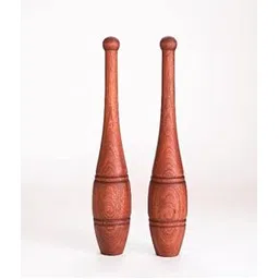 NA Sports Wooden Mugdar Pair | Clubbell Exercise Equipment | Indian Club Karla Kattai Gada, Functional Training for Home Gym Full Body Workout (Pair of 1 Kg)-picture-22