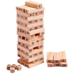 nafhotoz Classic Timber Tower Wood Block Stacking Game-picture-11