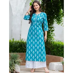NAHIKO Women Floral Cotton Kurtas-picture-31