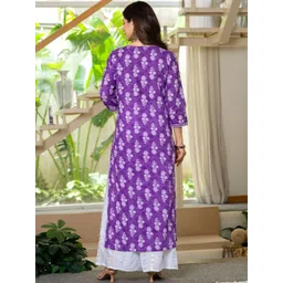 NAHIKO Women Floral Cotton Kurtas image 2