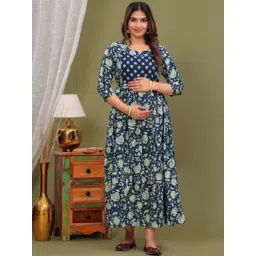 NAHIKO Women Floral Printed Floral Maternity Kurta-picture-14