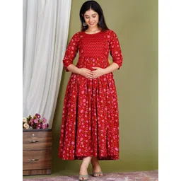 NAHIKO Women Red Viscose Rayon Kurtas-picture-20