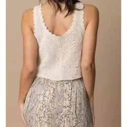 naiades Women's Handmade Crochet Crop Top, Sleeveless Top for Women,Comfortable Fit image 2