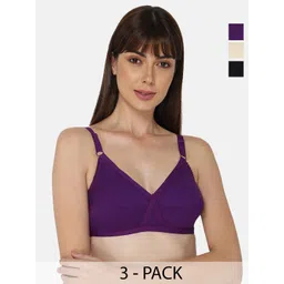 NAIDU HALL Pack Of 3 Full Coverage Everyday Bra with All Day Comfort-picture-25