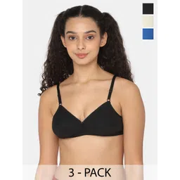 NAIDU HALL Pack Of 3 Medium Coverage Bra All Day Comfort-picture-1