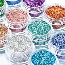 Nail Glitter Powder Eye Shadow, 24 Pcs, Multicolor, Shinning Mirror Chrome Pigment-picture-10