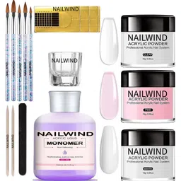 nailwind Acrylic Powder Kit, Clear Pink Acrylic Nail Powder Set Polymer Nail Powder-picture-22