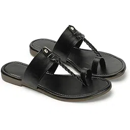 Naitik Women's Kolhapuri Chappal, Casual Flat Sandals, Ladies Slipper Ethnic Footwear for Party & Occasions-picture-36