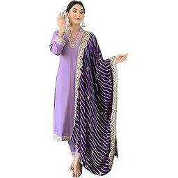 naixa Women's BSY Viscose Embroidered Straight Kurta with Pant and Dupatta Sets (NX-450)-picture-43