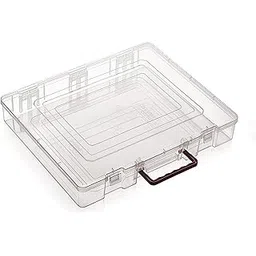 Nakoda Multipurpose Plastic Dulhaniya Storage Boxes for Saree,Books, Documents, Files, Transparent, (40.1 x 33.1 x 6.4) cm-picture-10