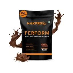 Nakpro Perform Whey Protein Concentrate Double Rich Chocolate Flavour Supplement Powder - 2Kg-picture-96
