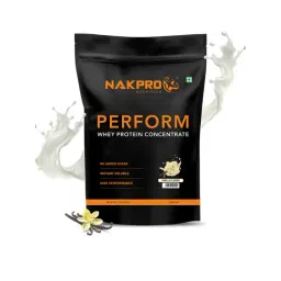 Nakpro Perform Whey Protein Concentrate Vanilla Flavour Supplement Powder - 1Kg-picture-182
