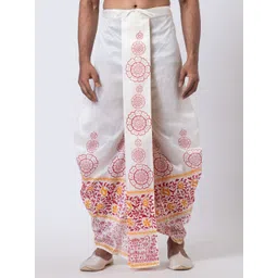 Nakshi Men Handblock Printed Dupion Dhotis-picture-33