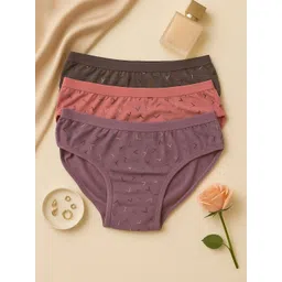 Nakshu Pack of 3 Printed Pure Cotton Mid-Rise Hipster Briefs-picture-24