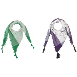 namal Embroidered Cotton Blend Men Purple, Green Fancy Scarf, Scarf, Bluetooth Scarf, Stole-picture-22