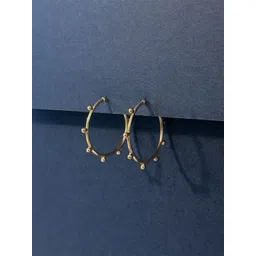 NAMAN ARTS Gold Plated Circular shaped Half Hoop Earrings image 1