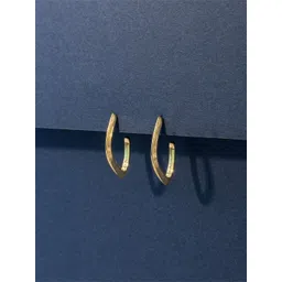 NAMAN ARTS Gold-Plated Contemporary Half Hoop Earrings-picture-38