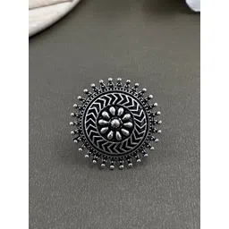 NAMAN ARTS Oxidised Adjustable Skin-Friendly Finger Ring-picture-10