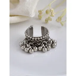 NAMAN ARTS Silver-Plated Oxidised Adjustable Finger Ring-picture-14