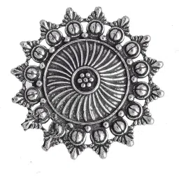 naman arts Oxidised Rings Set for Women – Traditional Indian Circular Medallion Design Statement Rings Combo, Antique Finish Ethnic Jewellery image 2