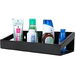 Namani Sturdy Metal Wall Shelves Multipurpose Wall Mounted Kitche Shelf/Bathroom Shelf Kitchen Storage Oranizer for Bedroom/Office Floating Shelf(Black)-picture-24