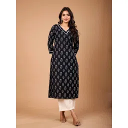 NAMA'S Women Ethnic Motifs Printed V-Neck A-Line Kurta-picture-12