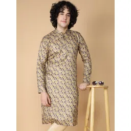 NAMASKAR Abstract Printed Silk Kurta-picture-39