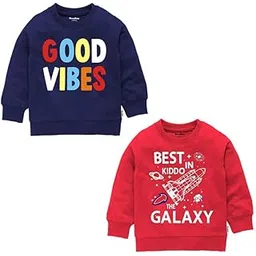 NammaBaby Boys' T-Shirt Chest Printed Full Sleeves Sweatshirt for Light Winters Pack of 2-picture-10