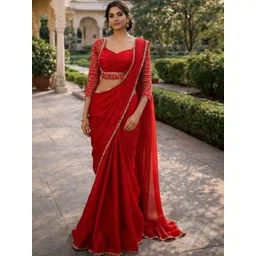 NANCY DESIGNER Bandhani Mirror Work Heavy Work Saree-picture-16