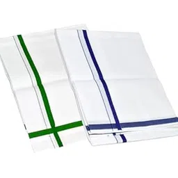 nanmaya White Cotton Lungi/Dhoti for Men 2 Mtrs Pack of 1-picture-32