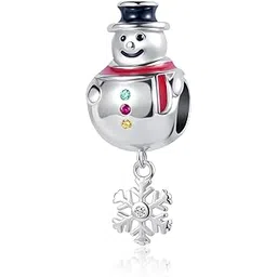 nanmuc Snowman Snowflake Charms Bead for European Charms Bracelets for Women Mother Girls-picture-21