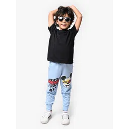 Nap Chief Boys Blue & Black Printed Relaxed-Fit Track Pants-picture-48