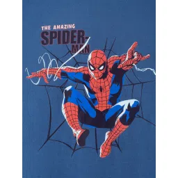 Nap Chief Boys Boys Blue & Navy Blue Cotton Regular Fit Character Based T-Shirt -Pack of 2 image 5