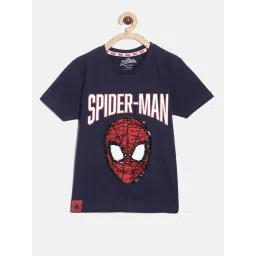 Nap Chief Boys Boys Blue & Navy Blue Cotton Regular Fit Character Based T-Shirt -Pack of 2 image 4