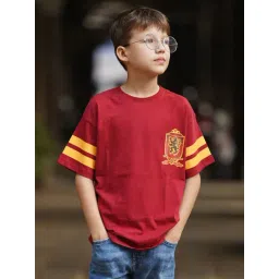 Nap Chief Boys Boys Dark Red Cotton Regular Fit Character Based T-Shirt-picture-22